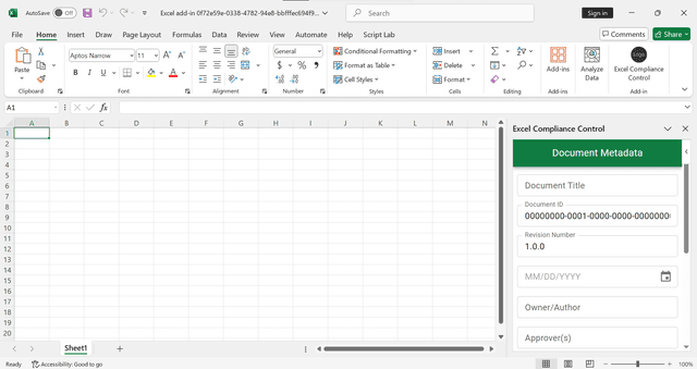 Excel Compliance Control