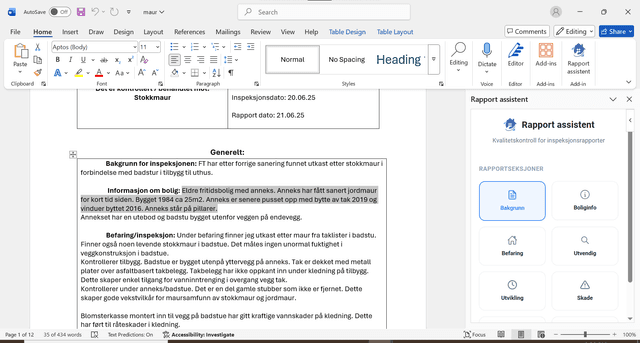 Rapport Assistent